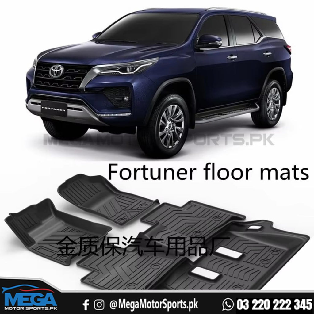 Toyota Fortuner TPR Floor Mats 2016 - 2025 4 PCS