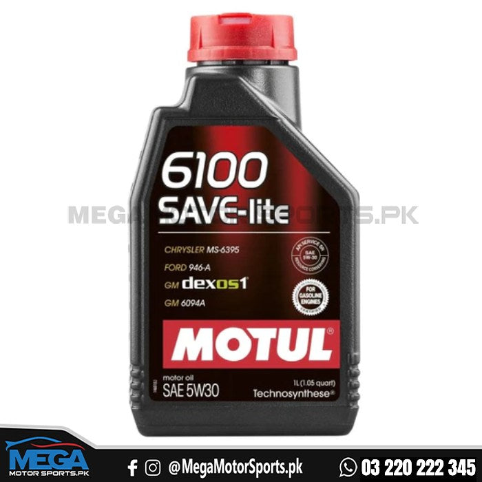 Motul 6100 SAVE-LITE 5W-30 Semi-Synthetic (1 Liter)