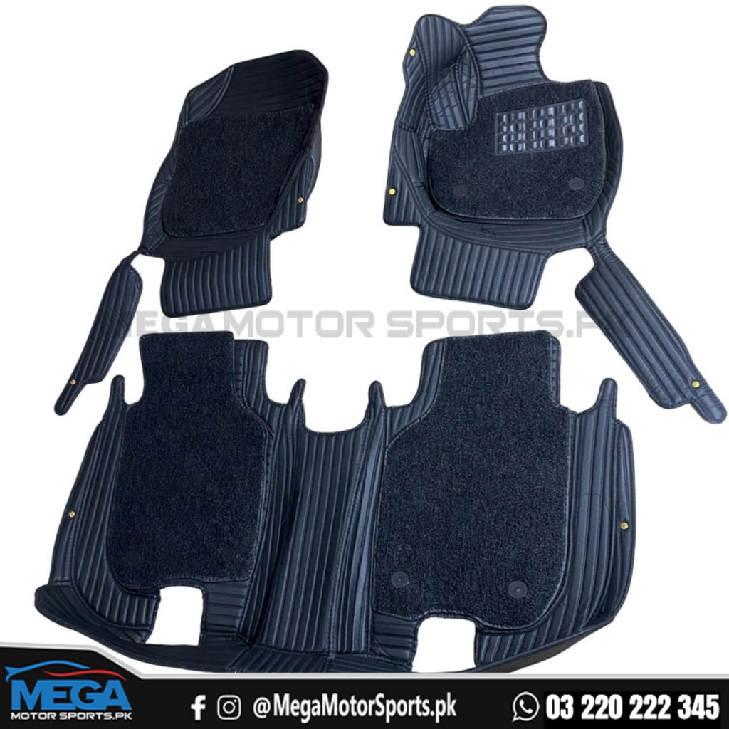 Honda Vezel | HRV 9D Floor Mats Horizontal Stitch Black With Black Grass 2025
