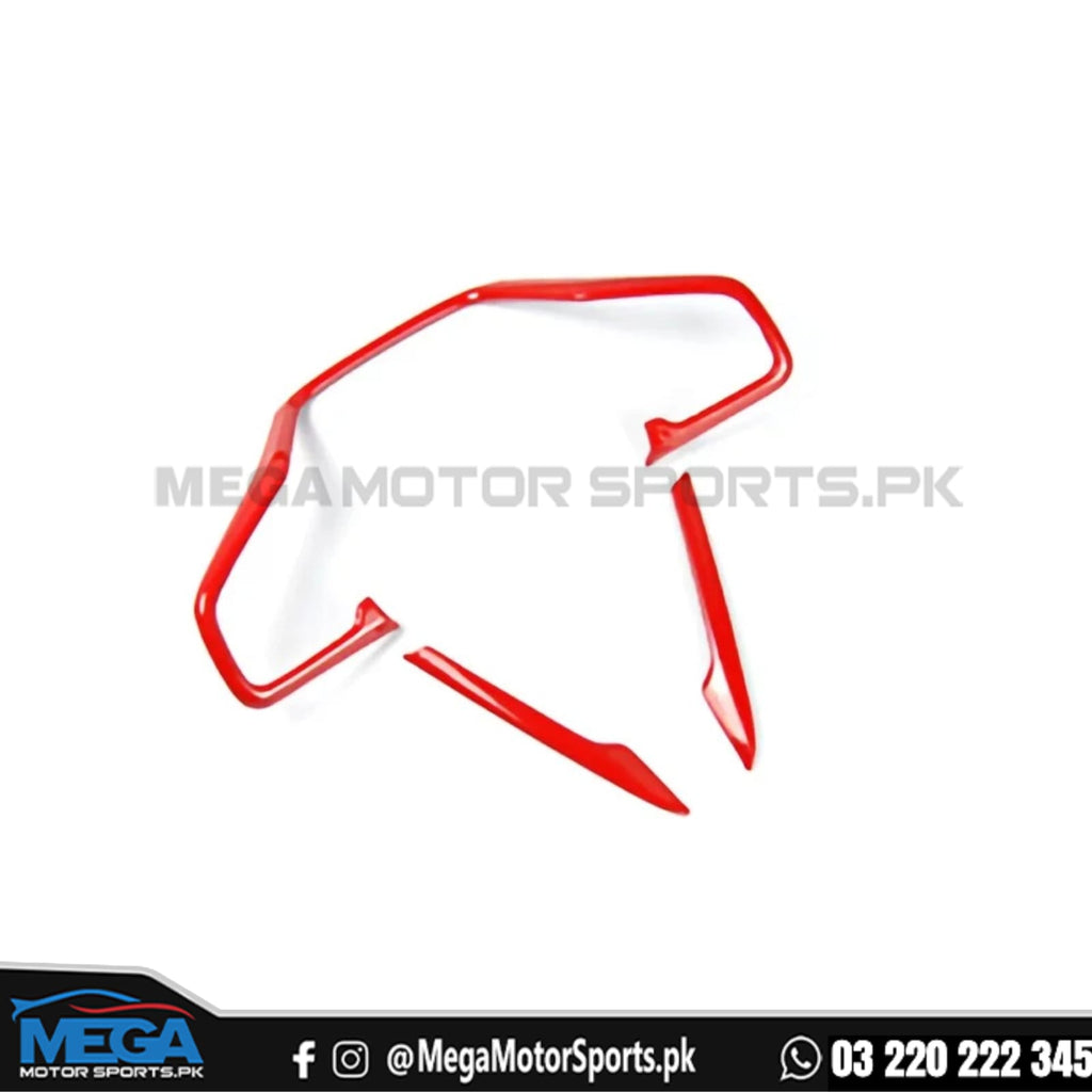 Honda Civic X Red Steering Trim