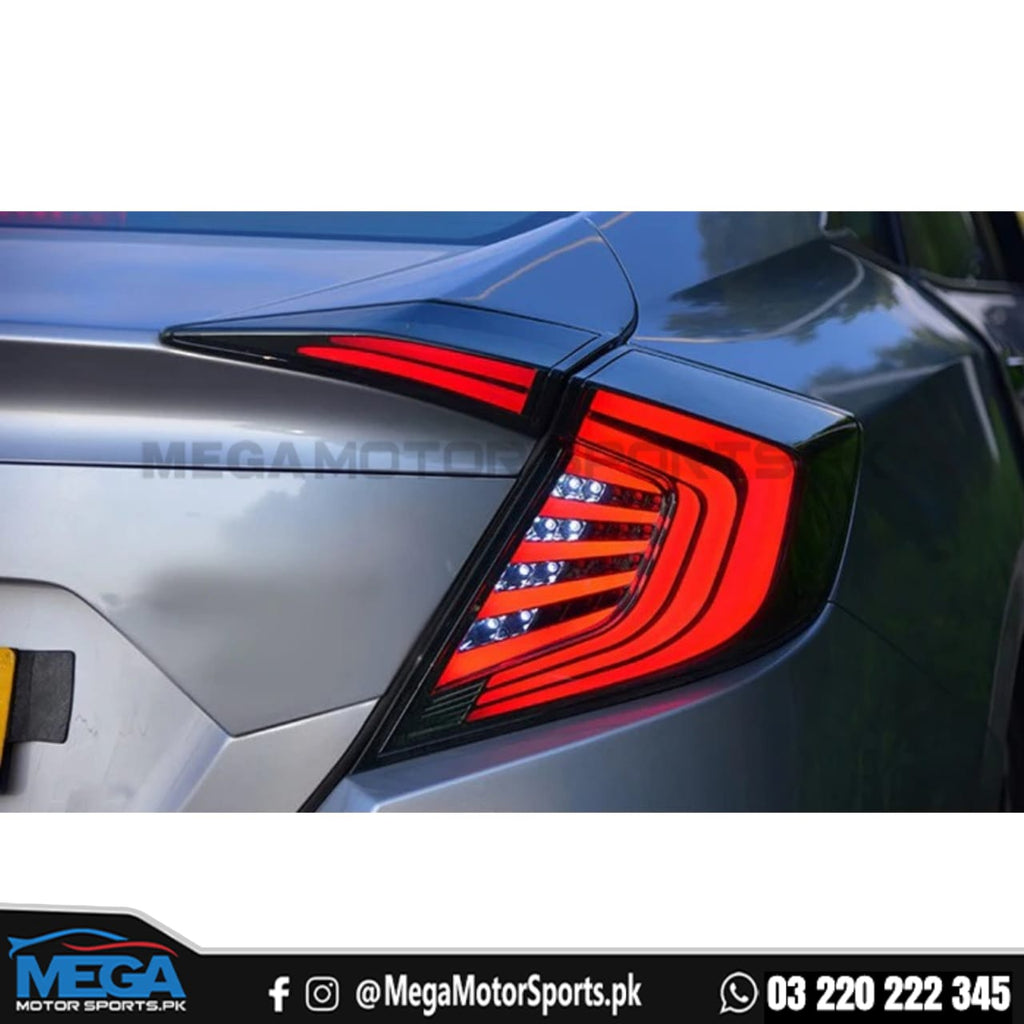 Honda Civic X Full Smoke Lava Tail Lights Version 1