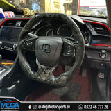 Civic X Steering Logo Carbon Fiber / Reborn / Rebirth /  Civic-City 2022 / HRV