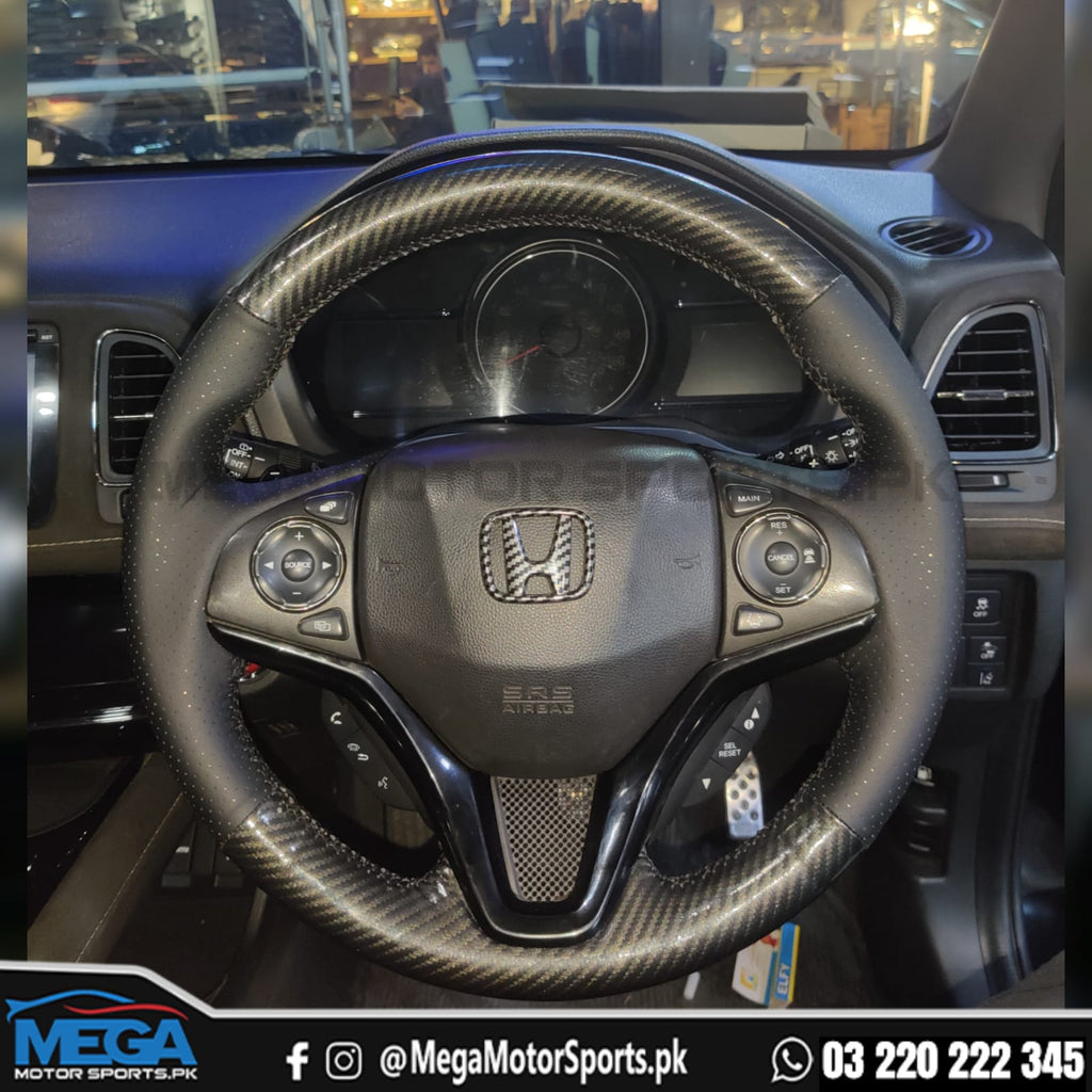 Honda Vezel OEM Carbon Fiber Steering Leather Cover