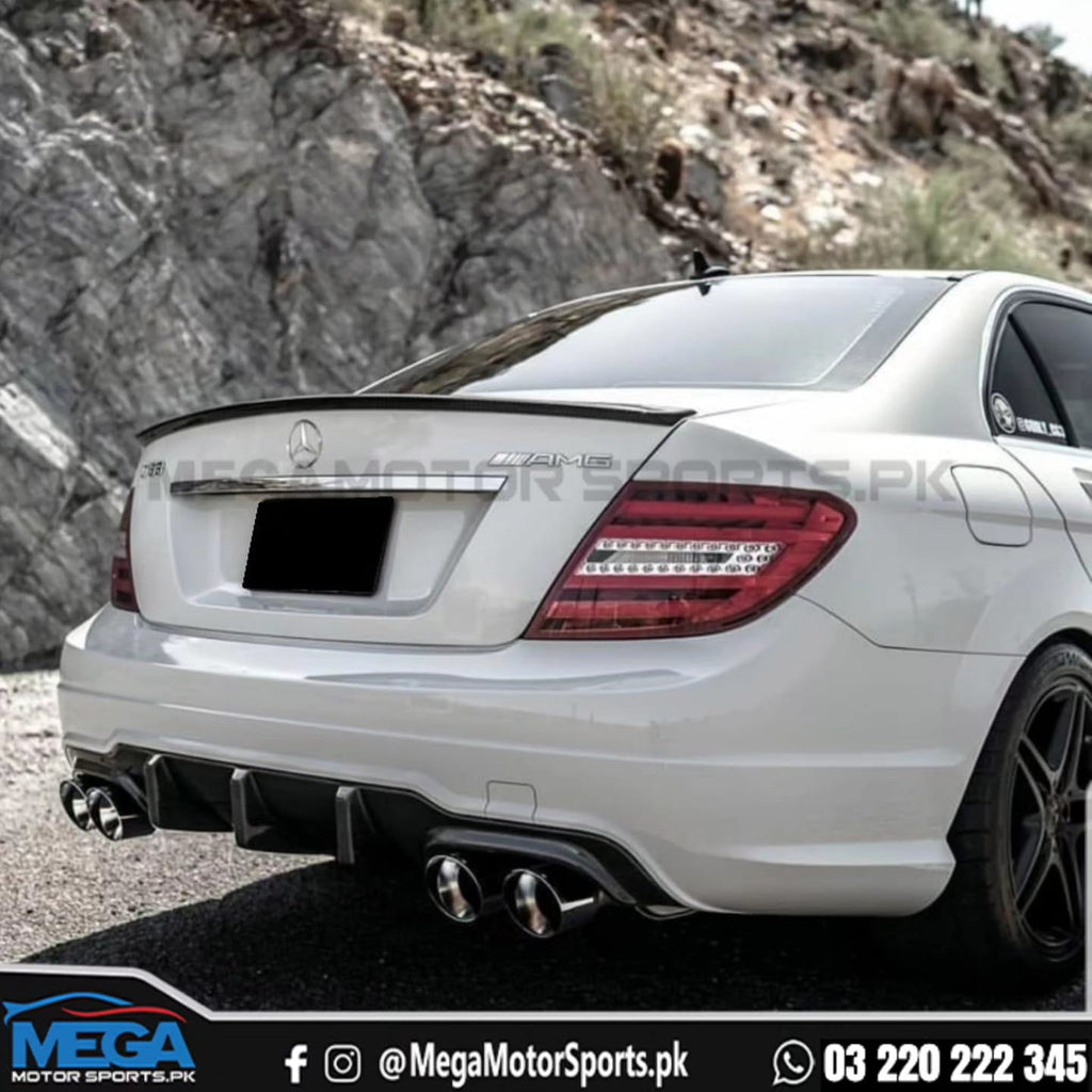 Mercedes C Class W204 Trunk Lip Spoiler 2007 - 2012