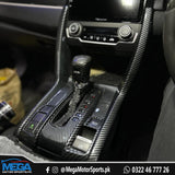 Honda Civic X Carbon Fiber Console Panels Trim 2016 - 2021