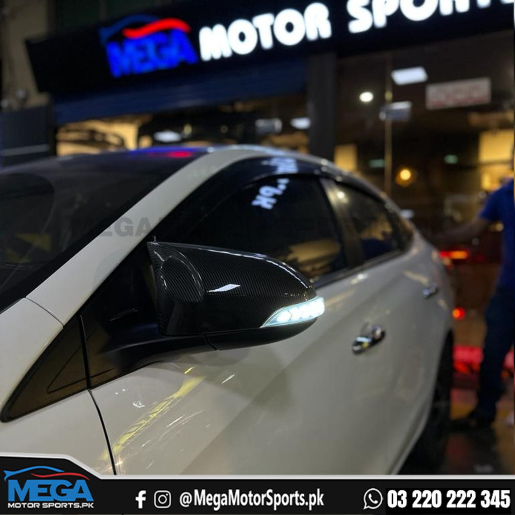 Toyota Yaris Batman Carbon Fiber Side Mirror Covers For 2020 2021 2022