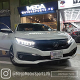 Honda Civic X  Front US Facelift Bumper With Chrome Trims