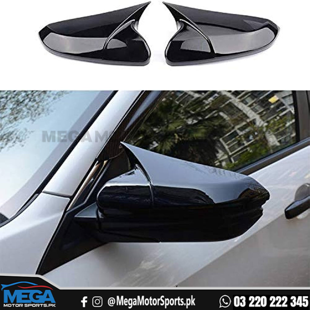 Honda Civic X M3 Batman Style Side Mirror Covers - Black 2016 - 2021