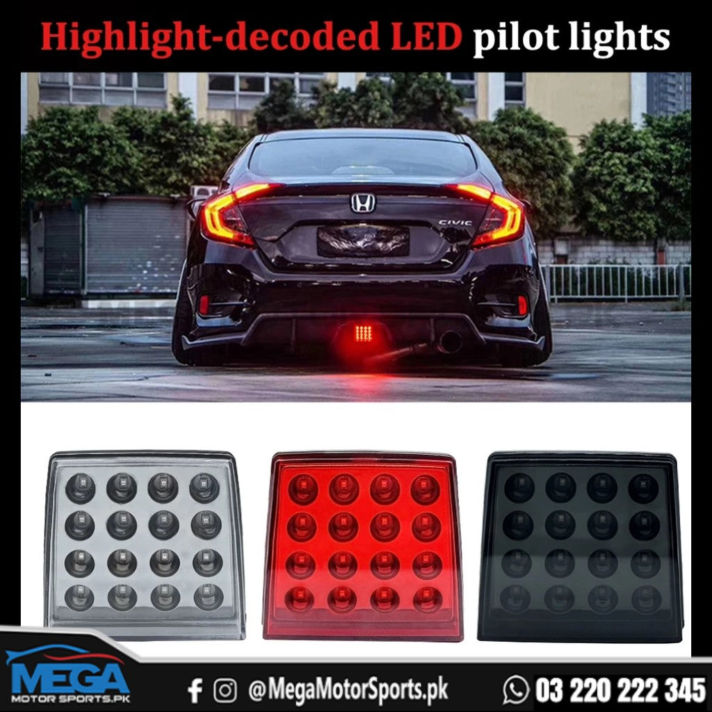 Smoke Third Brake Lamp F1 Style Mugen Rear Bumper Brake LED (Flash and Still)