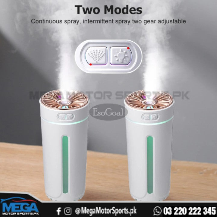 Car Humidifier Aromatherapy with Atmospheric LED 300ML - Two Modes