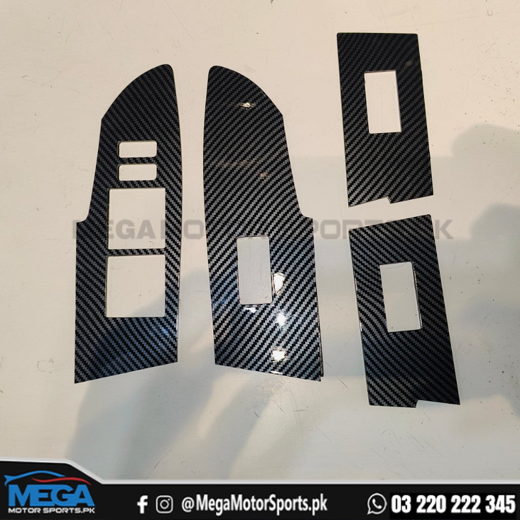 Toyota Corolla Power Window Carbon Fiber Trims 2014 - 2023