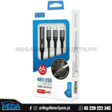 4 in 1 Car Fast Charging Data Cable Multifunctional Cigarette Lighter