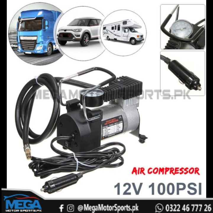 Air Compressor Single Cylinder 12V Car Tyre Inflator /Air Pump Kit