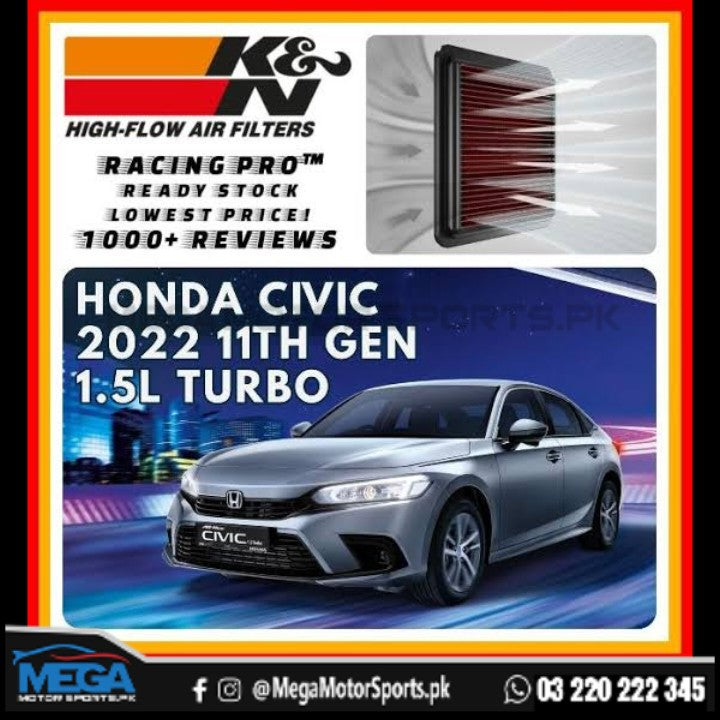 Honda Civic 2022+ 1.5T K&N High Flow Air Filter (33-5120)