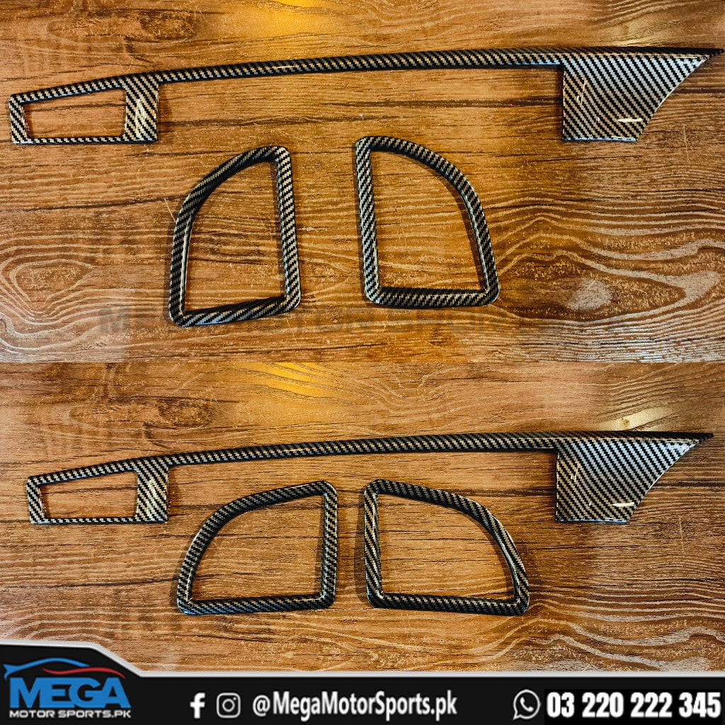 Toyota Corolla Grande X Dashboard AC Vents Carbon Fiber Trims