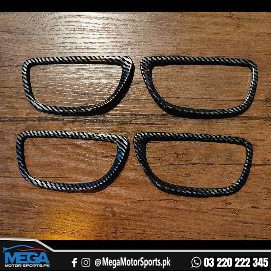 Toyota Corolla Grande X Interior Door Handle Carbon Fiber Ring