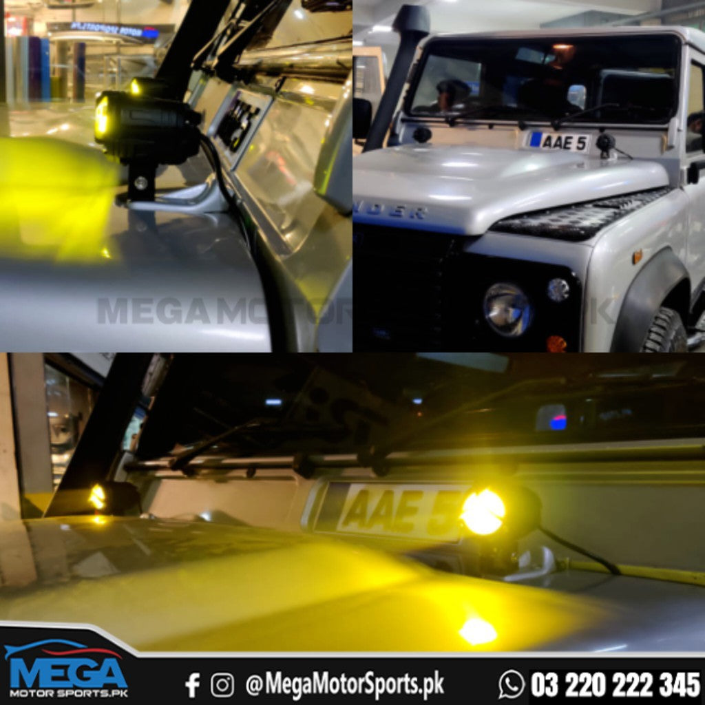 Jeep Single LED Spot Light Hi/Low Beam Headlight Dual Colour for Fog/ OffRoad/ Hunting