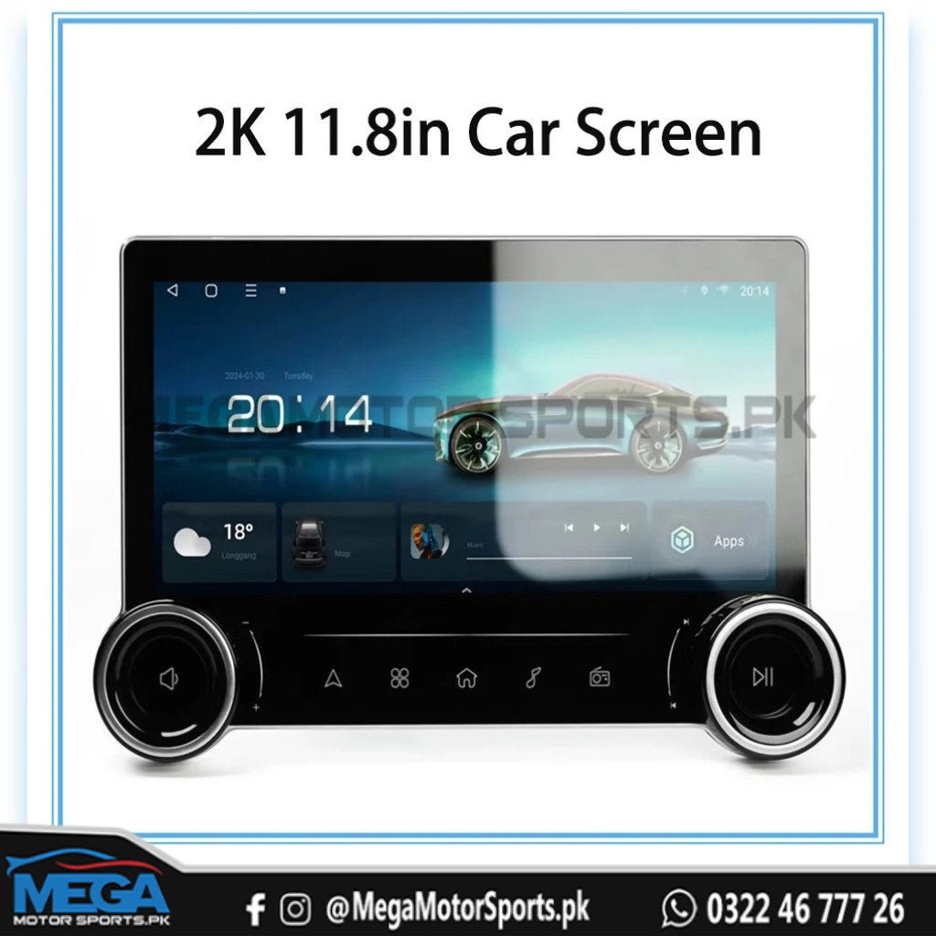 Dual Knob 11.8 Inch 2K Touch Screen Android Wireless Apple Car Play and Android Auto