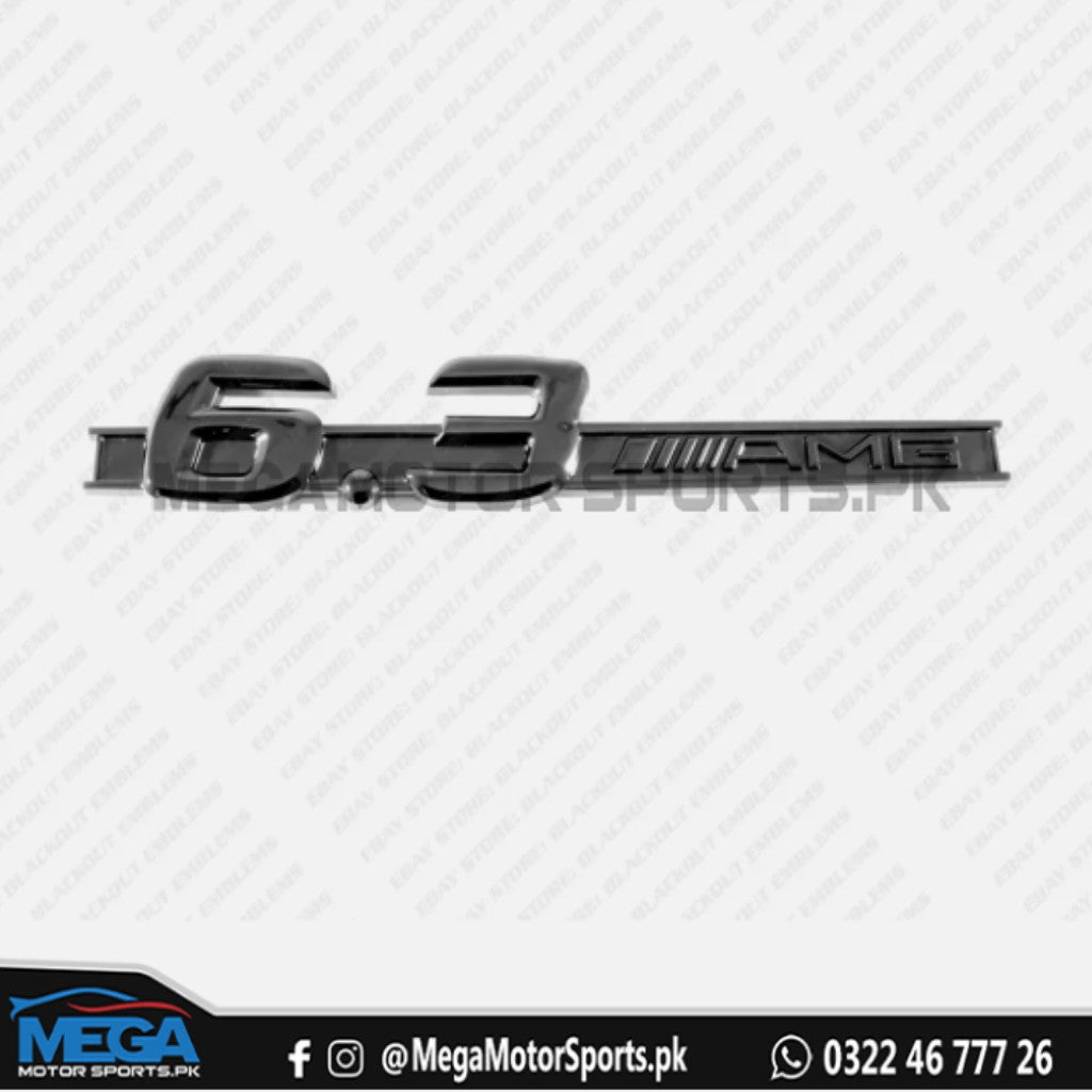 Mercedes C Class W204 6.3 AMG Gloss Black Emblem / Logo