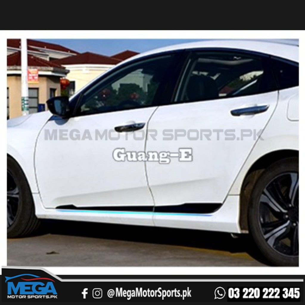 Honda Civic X Door Lower Gloss Black Moulding 2016 - 2020