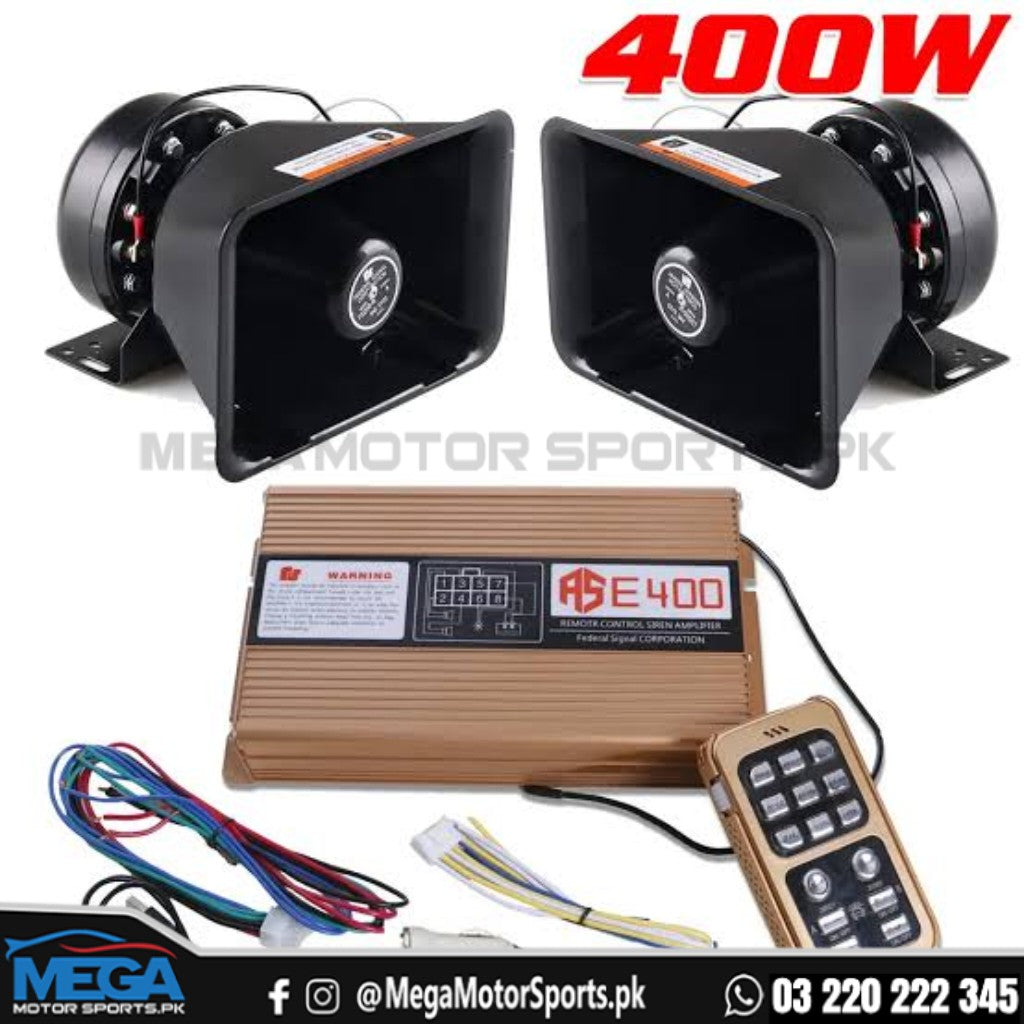 Hi Power 400 Watts Siren Double Speaker Extra Loud For all Cars
