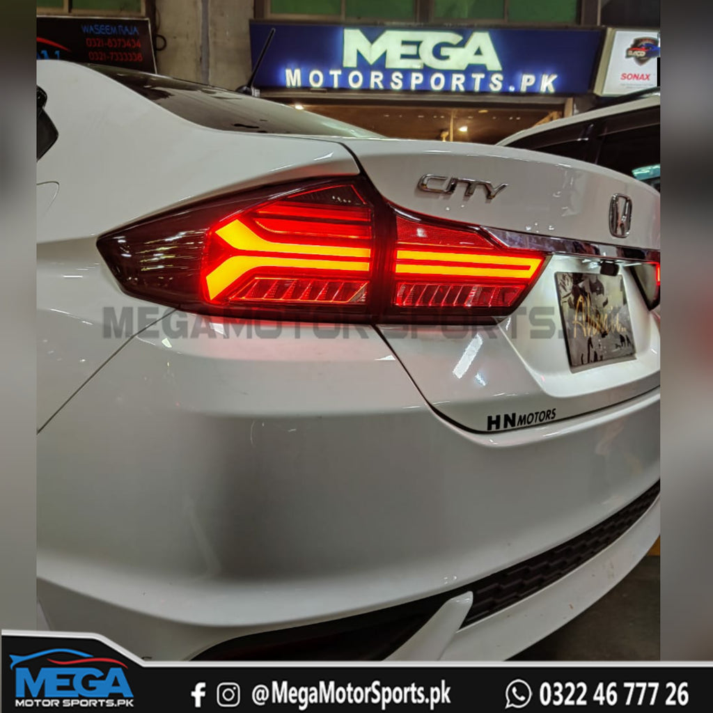 Honda City Matrix Style LED Taillights -Smoke For 2021 2022