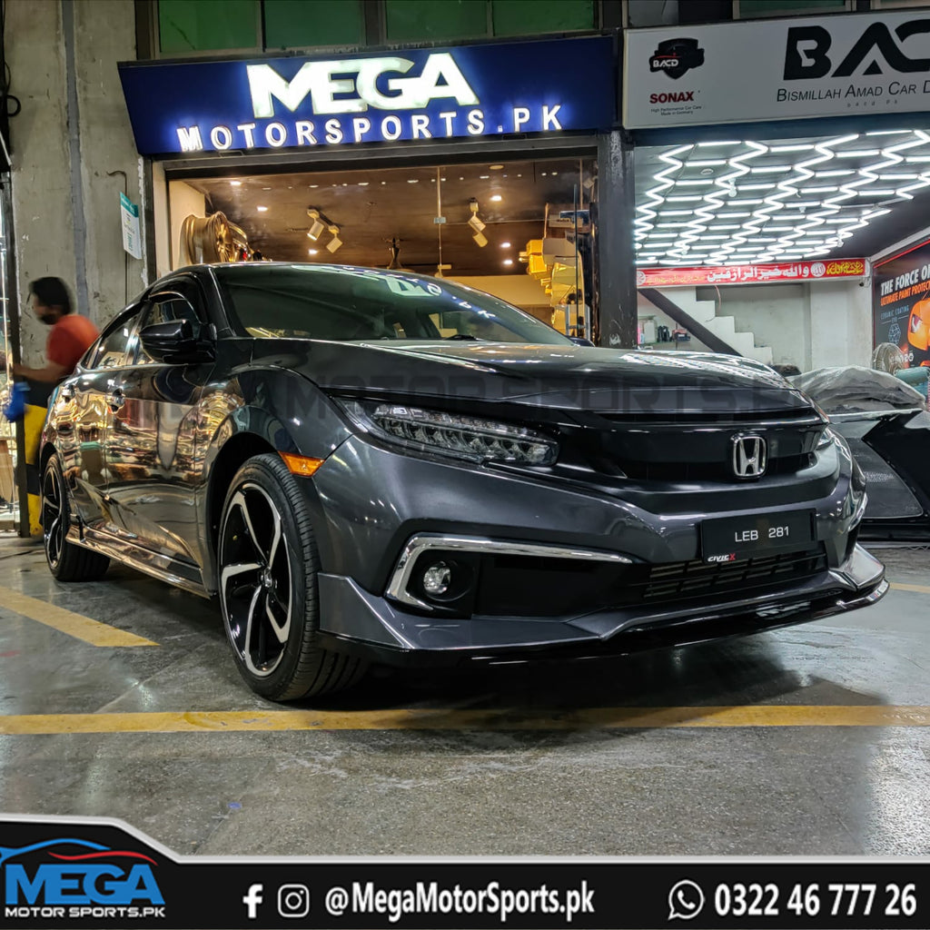 Honda Civic X Front US Facelift Bumper With Chrome Trims