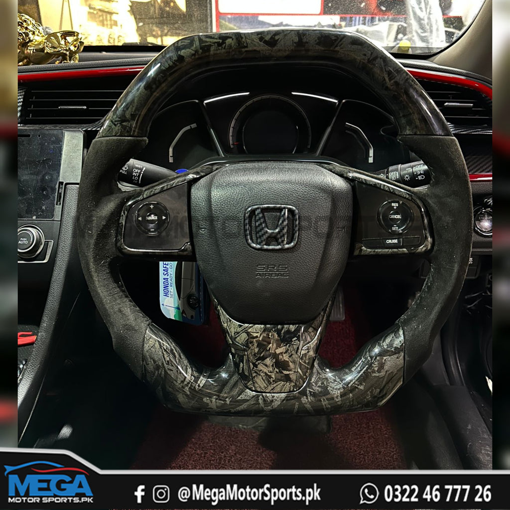 Civic X Forged Carbon Steering Wheel For 2016 -2021