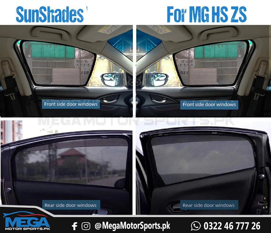 MG HS Sun Shades Premium Quality Shades For 2021 2022 2023 2024