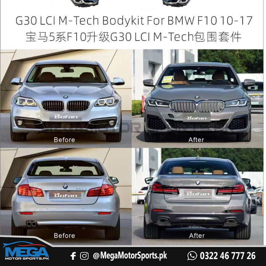 BMW 5 Series F10 to G30 LCI M-Tech Body Kit For 2010 - 2017