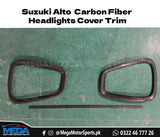 Suzuki Alto Carbon Fiber Headlights Cover Trims For 2019 2020 2021 2022