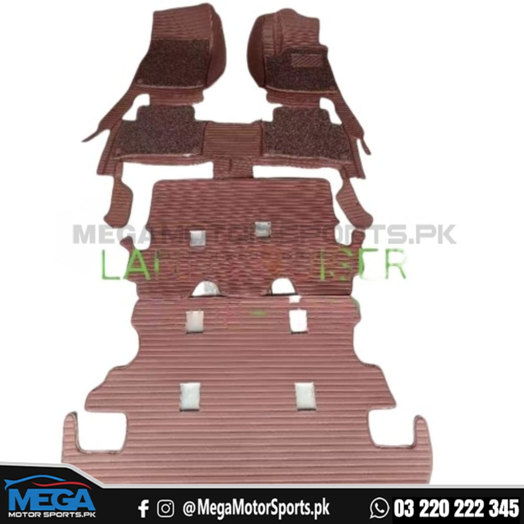 Toyota Land Cruiser Fj200 9D Floor Mats Horizontal Stitch Coffee With Coffee Grass