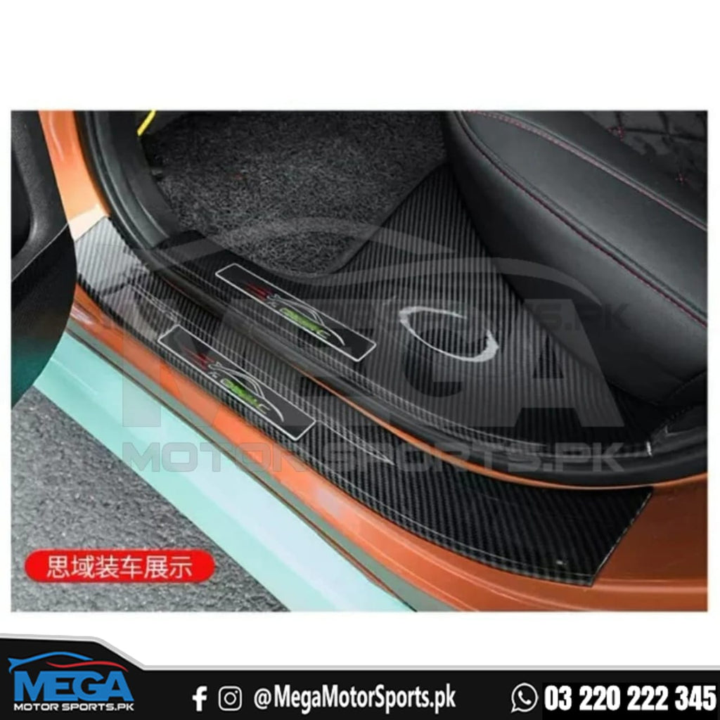 Honda Civic 11 Gen Carbon Fiber Sill Plates and Plastic Panel Trims 4 Pcs 2022+