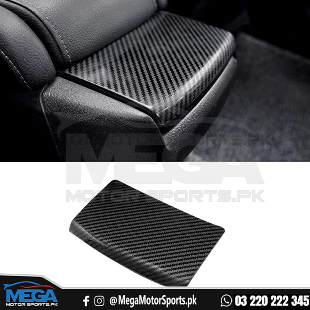 Honda Civic X Carbon Fiber Arm Rest Rear Cover Trim