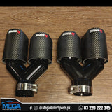 Akrapovic Dual Exhaust Tips Carbon + Gloss Black