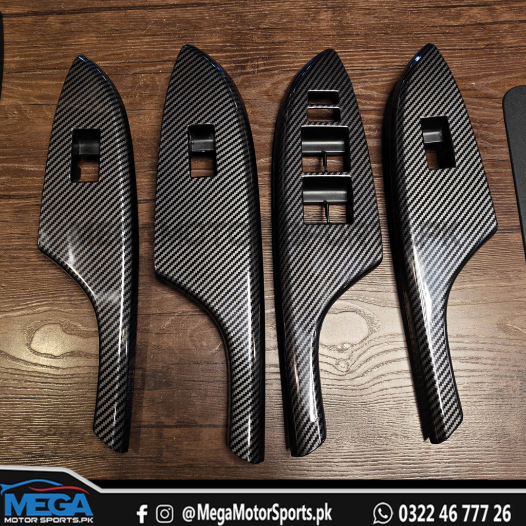 Corolla 2012 Carbon Fiber Power Window Trims 2008 - 2013