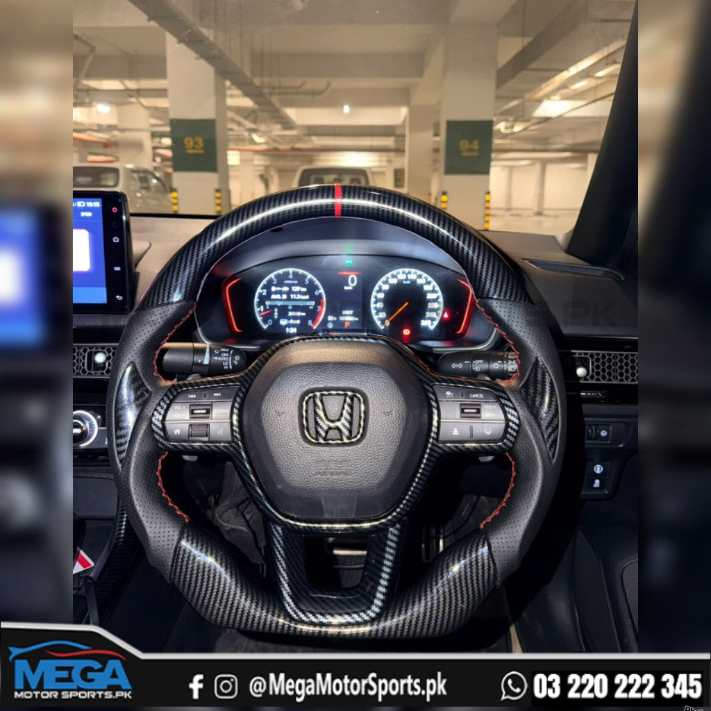 Honda Civic 2022 Carbon Fiber Steering Wheel For 11th Generation 2022 2023 2024 2025 2026