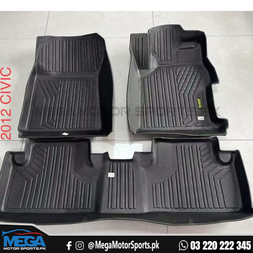 Honda Civic Rebirth TPR Floor Mats For 2012-2015 ( TPR,TPU,TPE )