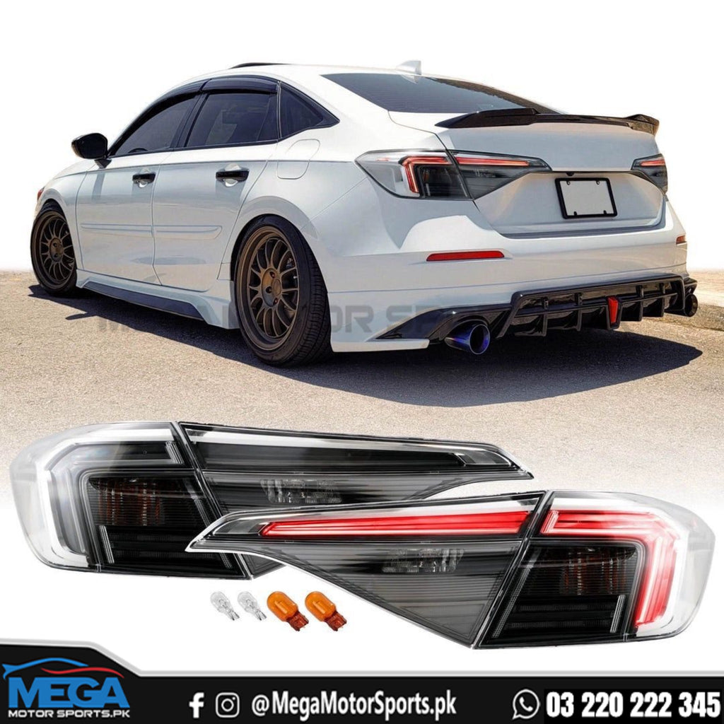 Civic 11th Gen Clear Lens OEM Style Tail Lamps 2022+ Lamps (Crystal)