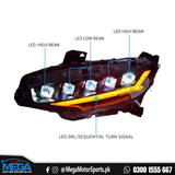 Honda Civic X Matrix Style V2 Headlights