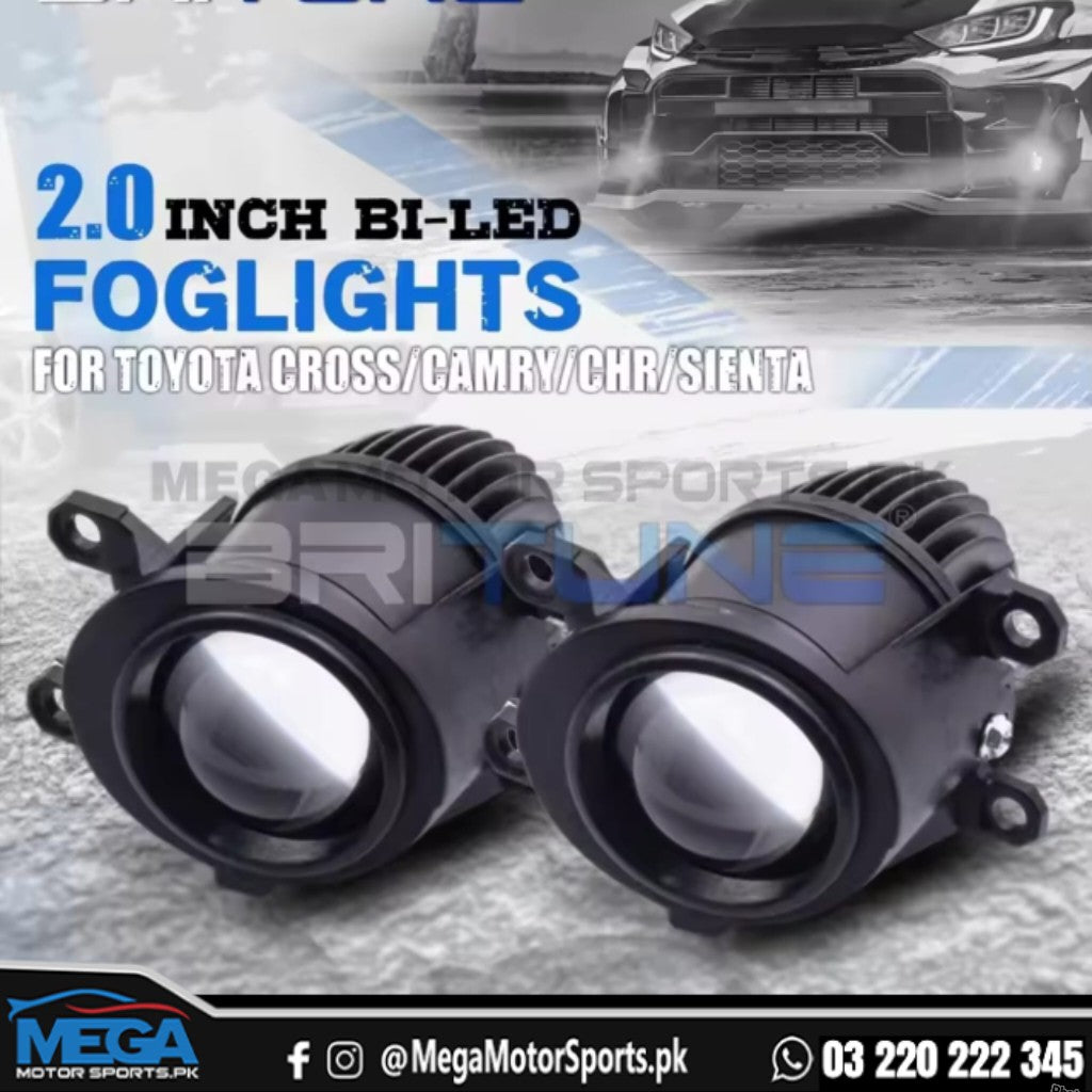 Toyota Yaris Facelift Fog Projector Light Bi Led Lens White / Yellow