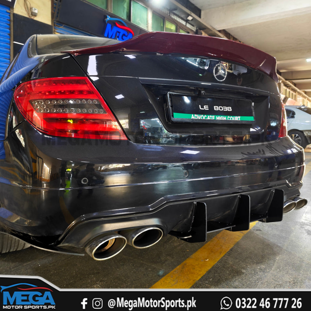 Mercedes C63 W204 AERO Style Rear Bumper Splitters