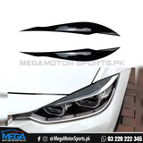 BMW 3 Series F30 Gloss Black Headlight Eyebrow Trims