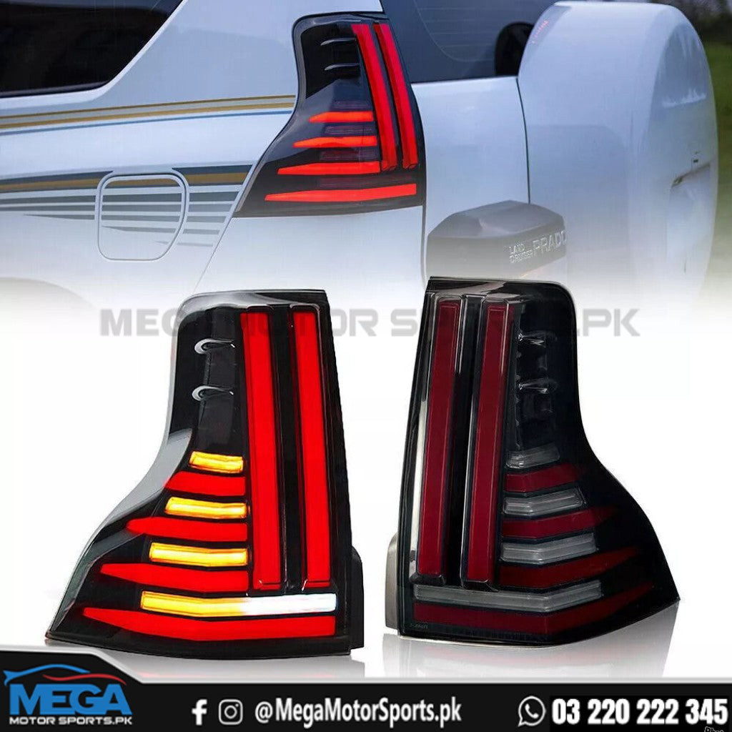 Toyota Prado FJ150 Lexus GX Smoke Led Tail Lights For 2010-2024