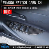 Toyota Corolla Cross Carbon Fiber Power Window Button Trim