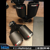 Akrapovic Dual Exhaust Tips Carbon + Gloss Black