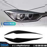 BMW 3 Series F30 Gloss Black Headlight Eyebrow Trims