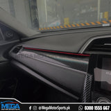 Honda Civic X Dashboard Carbon Fiber Trim 2016 - 2021 (3 Pieces)