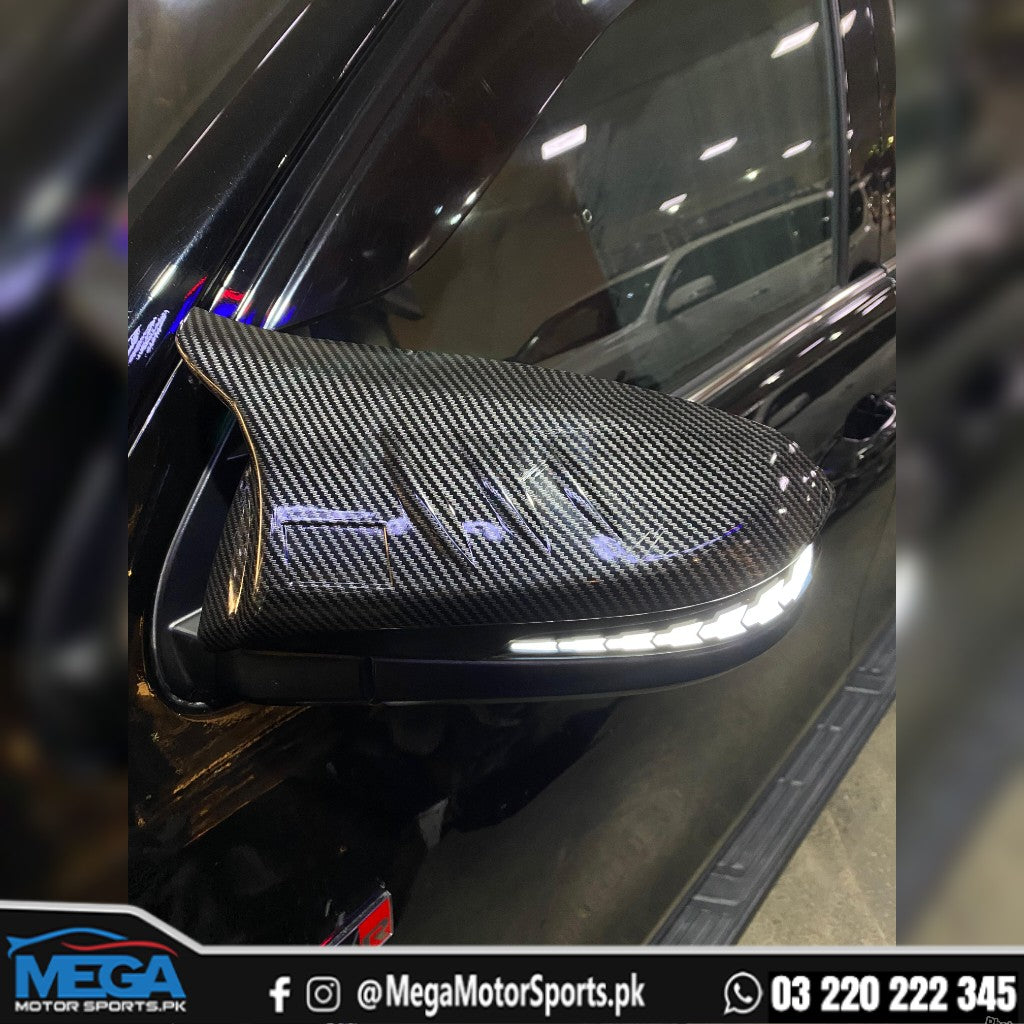 Toyota Revo / Rocco / Fortuner GR Batman Style Carbon Fiber Side Mirror Covers 2016 - 2025