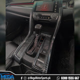 Honda Civic X Carbon Fiber Console Panels Trim 2016 - 2021
